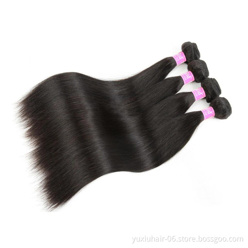 Free sample bundles 100% Mink Brazilian Human hair weave Cuticle Aligned hair Extension Remy hair with lace frontal